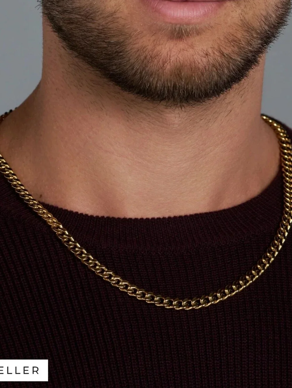 Cuban Link Chain Gold Tone Chain Necklace